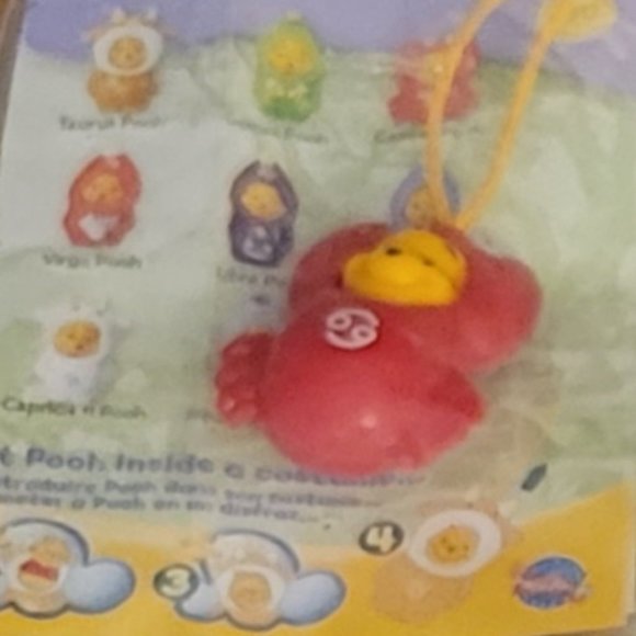 Winnie The Pooh Peek-A-Pooh zodiac Astrology Cancer Tomy Yujin Series 11 Charms - Picture 2 of 6